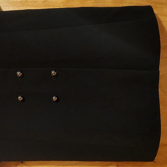 Tahari ASL Womens Double-Breasted Three-Quarter Length Dressy Overcoat Black 16 - Picture 4 of 14